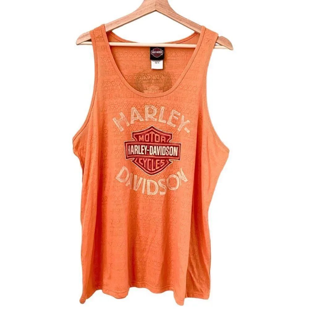 Harley-Davidson of Dothan, Alabama Basic Orange Tank Top in Size 1X